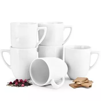 Набор кружек кофейных кружек 6 шт. 30кл. Konsimo, белый