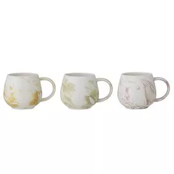 Набор кружек пальма, 3 шт. Bloomingville, мультколор