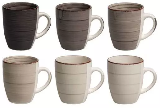 Набор кружек vintage loft, 6 шт. Cookinglife, коричневый