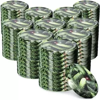 Набор крышек для консервов KADAX металлические "Вирбо", с 6 зубцами, огурцы, 82 мм, 100 шт, зеленый