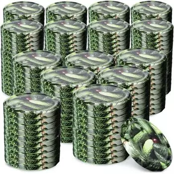 Набор крышек для консервов KADAX металлические "Вирбо", с 6 зубцами, огурцы, 82 мм, 200 шт