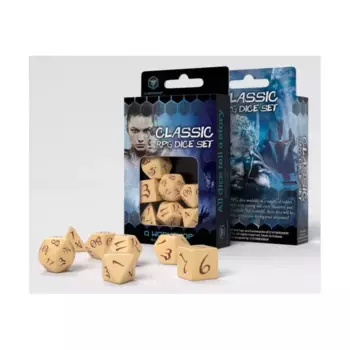 Набор кубиков — бежевый с бордовым (7), Dice Collections (Q-Workshop)