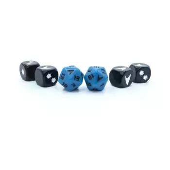Набор кубиков для научного отдела — синий (6) (пересмотренный), Star Trek Adventures (Modiphius Entertainment)