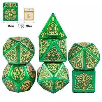 Набор кубиков для ролевой игры Alien Skin из 7 кубиков RGFK