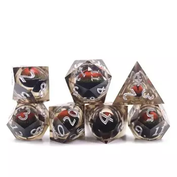 Набор кубиков для ролевой игры «Злой глаз», состоящий из 7 жидких кубиков RGFK