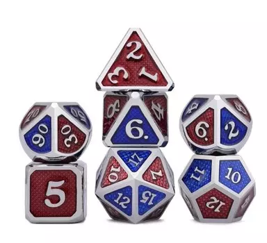 Набор кубиков для РПГ «Арлекин», 7 металлических кубиков, RGFK