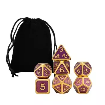 Набор кубиков для РПГ «Хвост Русалки», 7 металлических кубиков, RGFK