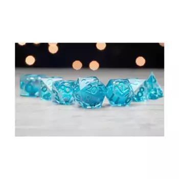 Набор кубиков «Эликсир» — синий с синим (7), Elixir Liquid Core Dice