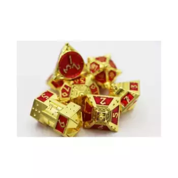 Набор кубиков Poly — солнечный рубин (7), Dice Sets - Metal Role Playing Games Dice 51