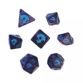 Набор кубиков «Ужасный мрак» с синим (7), Black Death