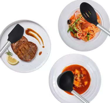 Набор кухонных инструментов Echtwerk, черное серебро