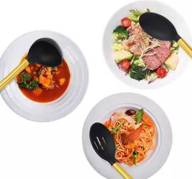 Набор кухонных инструментов Echtwerk, черный/золотой