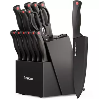 Набор кухонных ножей Astercook, черный