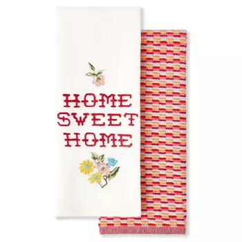 Набор кухонных полотенец The Pioneer Woman Home Sweet Home 16 x 28 дюймов 2 шт, разноцветный
