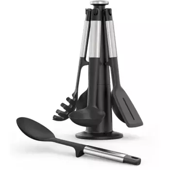 Набор кухонных столовых приборов Joseph Joseph «Elevate Silicone/Steel Carousel», (набор, 6 предметов), без BPA, черный