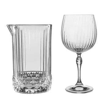 Набор кувшинов для джина и тоника Bormioli Rocco из 7 предметов America 20s — винтажные испанские коктейльные бокалы и кувшин в стиле ар-деко