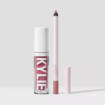 Набор Kylie Cosmetics Plumping Gloss & Lip Liner Duo, warm brown/iced latte