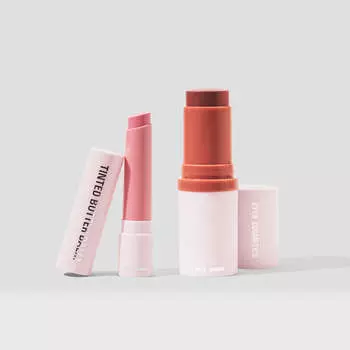 Набор Kylie Cosmetics Powder Blush Stick & Tinted Butter Balm Duo, bubblegum pink/breakfast in bed