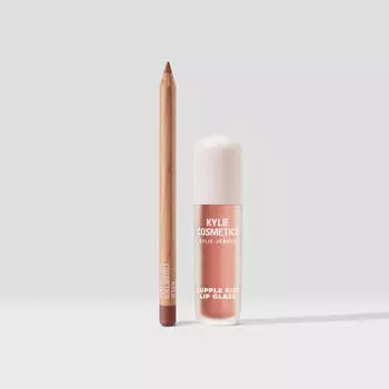Набор Kylie Cosmetics Supple Kiss Lip Glaze & Precision Pout Lip Liner Duo, crystal pearl/like magic