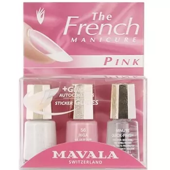 Набор лаков для французского маникюра Mavala Mini Nail Color, розовый, 3 x 5 мл