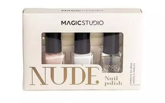 Набор лаков для ногтей, 3 шт. Magic Studio Nude