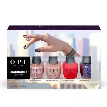 Набор лаков для ногтей Downtown LA Collection, 4 мини, 3,75 мл, Opi