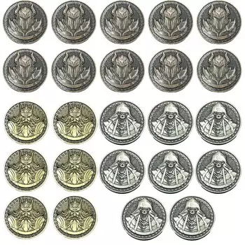 Набор линеек из 24 металлических монет RGFK