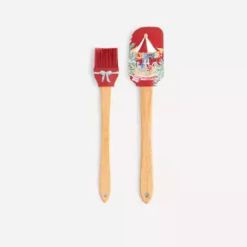 Набор лопаточек и кистей Санта-Клауса Цирковое Рождество El Corte Ingls, красный