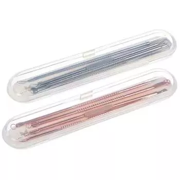 Набор ложечек для удаления черных точек и угрей | Набор для чистки лица | розовое золото, MANYBEAUTY