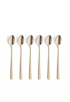 Набор ложек для лонг-дринков/латте макиато Amefa, gold