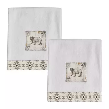 Набор махровых банных полотенец Park Designs Wild And Beautiful 2 шт, белый