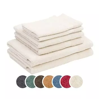 Набор махровых тканей Sleepling Darling бордюр 2 полотенца для рук 50 х 100 см, полотенца для душа 70 х 140 см, полотенца для гостей 30 х 50 см, 60 градусов, впитывающие, кремовые, бежевый