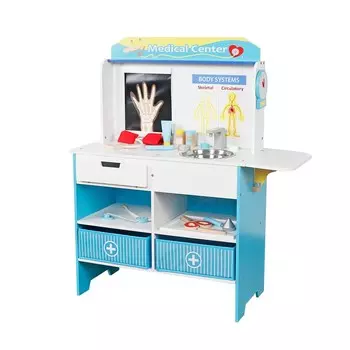 Набор "Маленький доктор", стол и аксессуары, Медицинский центр + 16 элементов MINEXO