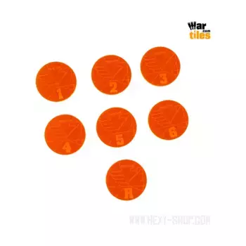 Набор маркеров цели — имперский, красный, War Tiles - Markers, Rulers, & Tokens