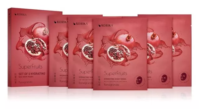 Набор масок для лица Korika Pomegranate SuperFruits