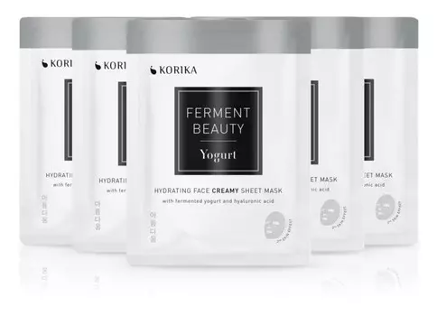 Набор масок для лица по сниженной цене KORIKA FermentBeauty Yogurt and Hyaluronic Acid