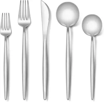 Набор матовых столовых приборов из нержавеющей стали Stapava