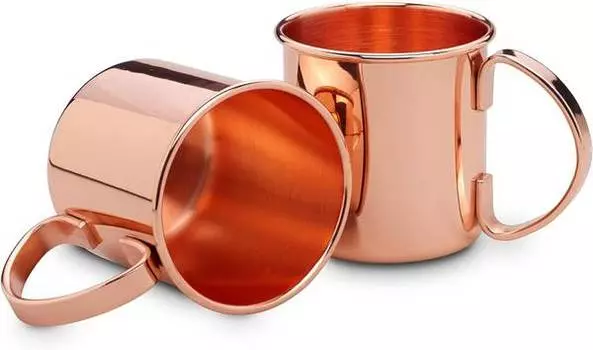 Набор медных чашек ew mm 1742, 2 предмета 123 Furniture, коричневый