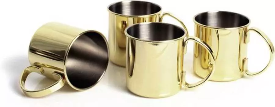 Набор медных чашек ew mm 4807g 4 шт. 123 Furniture, желтый