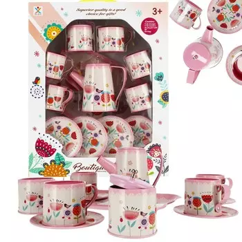 Набор металлической кухонной посуды для чая, набор игрушек 12 предметов Фольклор 3+ МЕГА ТВОРЧЕСКИЙ Mega Creative