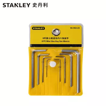 Набор метрических мини-шестигранных ключей STANLEY, 8 предметов, 0,7–4 мм STMT94553-8-23