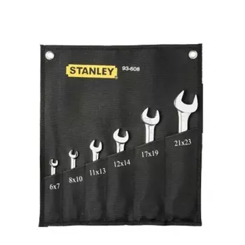 Набор метрических полированных двойных рожковых ключей Stanley, 6 предметов 93-608-22