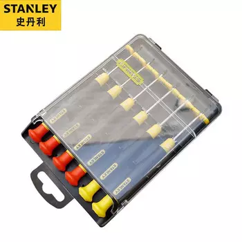 Набор микроотверток с плоским крестом Stanley, 6 предметов, многофункциональный набор отверток для ремонта часов 66-392-23