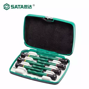 Набор микроотверток SATA, 7 предметов, шлицевая и крестообразная 09314 — отвертка, отвертка и набор отверток