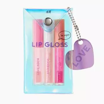 Набор мини-блесков для губ H&M, 3 штуки, оттенок Hot Pink Glitter