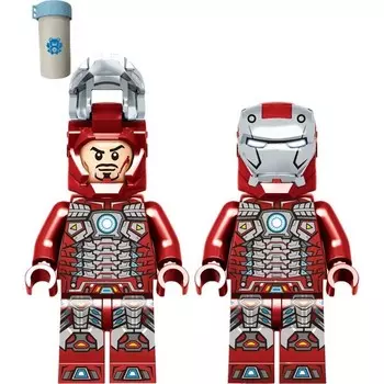 Набор мини-фигурок Kungfu Panda, красный / серый