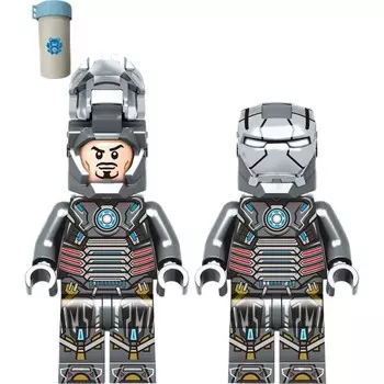 Набор мини-фигурок Kungfu Panda, серый / черный