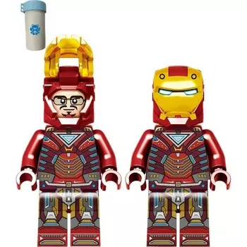 Набор мини-фигурок Kungfu Panda Железный Человек, красный / желтый