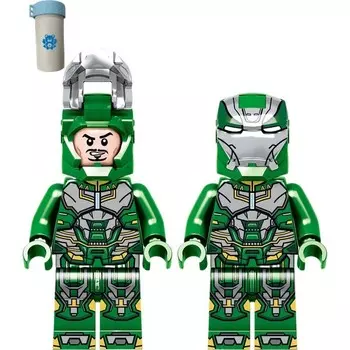 Набор мини-фигурок Kungfu Panda Железный Человек в зеленом костюме, 2 штуки