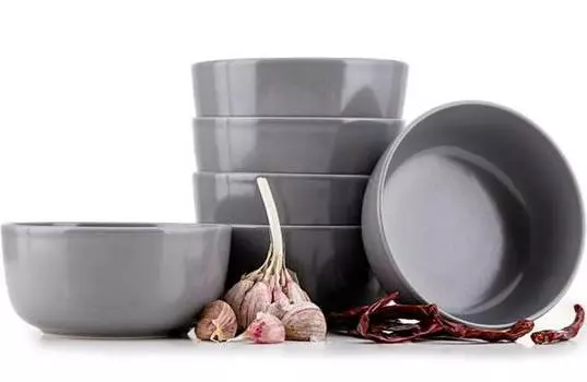 Набор мисок на 6 персон, 6 предметов. Konsimo, серый